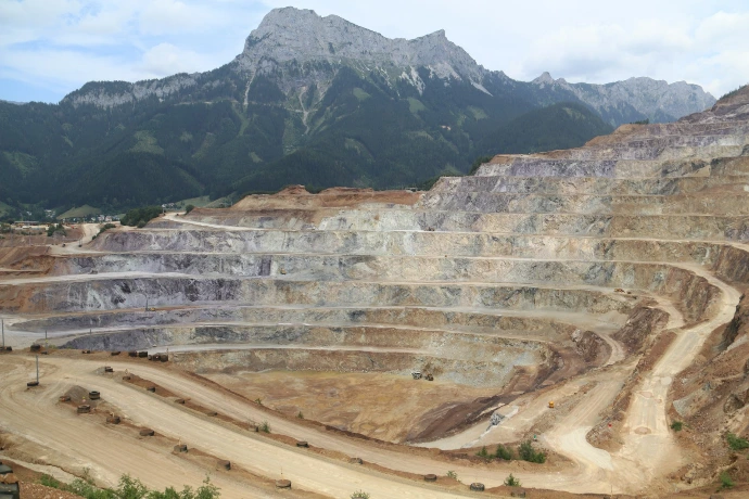 a large rocky mine mountain